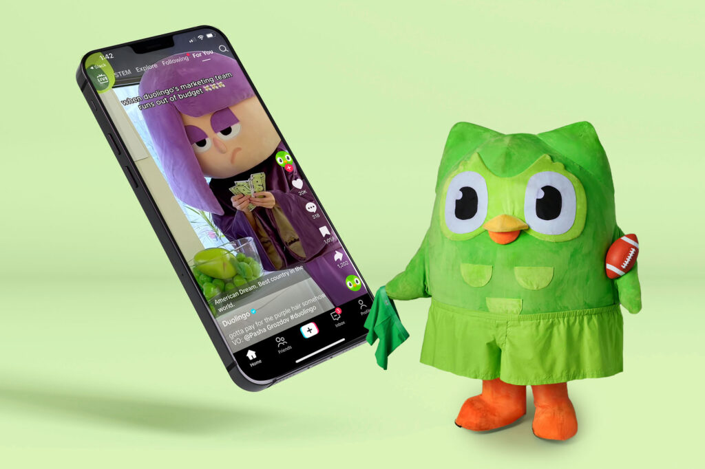 duo lingo social media